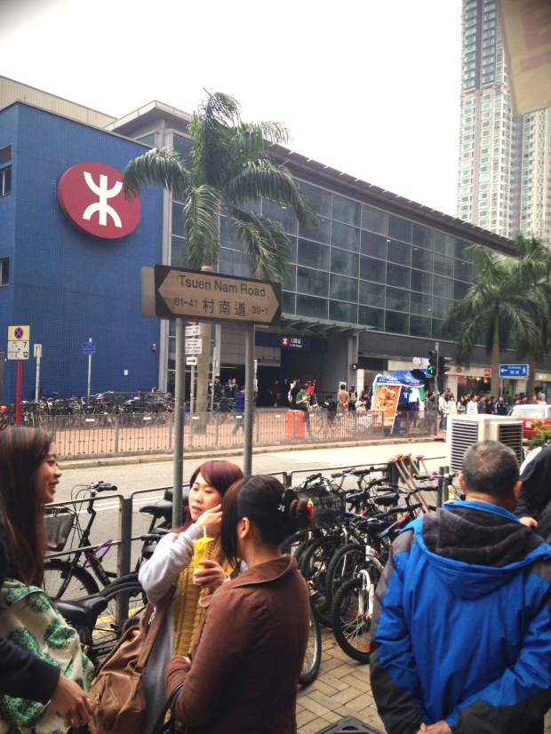 Tai Wai MTR from the bike rental shop