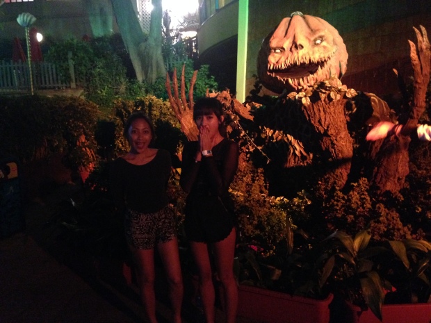 with my sister Joyce @ Ocean Park's Halloween Fest 2014